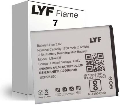 LYF Mobile Battery For  LYF FLAME 7
