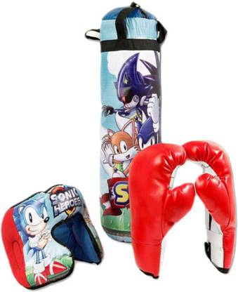 GLS Kids (4 Yrs - 10 Yrs) Sonic Heroes Boxing Kit - 1 Punching Bag 1 - Head Security Gear 2 - Boxing Gloves Boxing Kit