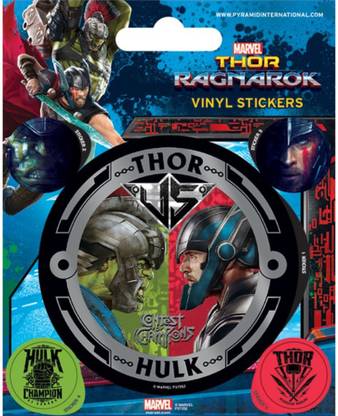 Pyramid 7.62 cm Thor Ragnarok Thor Vs Hulk Vinyl Sticker Self Adhesive Sticker
