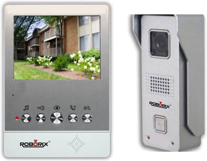 ROBORIX Video Door Phone Intercom System (5 inch) multi colour HD Camera,Night Vision,Mounted Outdoor Door bell Security Camera