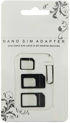 VibeX ® 4 in 1 Sim Card Converter Adapter Kit Nano to Micro/Standard Sim Tray Opener Sim Adapter