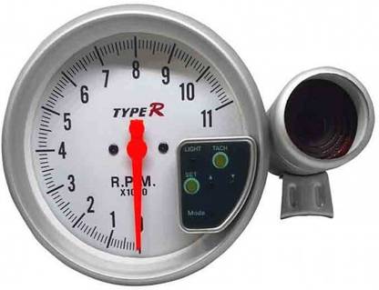 fuji New 5" White Monster Tachometer RPM Meter 7 Colors Shift Light & Recall Digital Speedometer