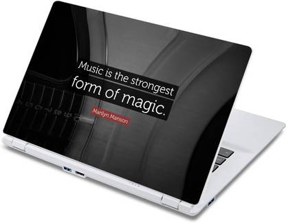 ezyPRNT Music Magic Quote Poster (13 to 13.9 inch) Vinyl Laptop Decal 13