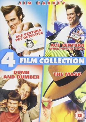 Jim Carrey 4 Movies Collection: Ace Ventura Pet Detective + Ace Ventura When Nature Calls + Dumb and Dumber + The Mask (4-Disc Box Set) (Slipcase Packaging + Fully Packaged Import) (Region 2)