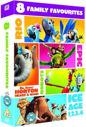 Animation 8 Movies Collection: Ice Age 1, 2, 3 & 4 + Epic + Rio + Robots + Dr. Seuss: Horton Hears a Who! (8-Disc Box Set) (Slipcase Packaging + Fully Packaged Import) (Region 2)