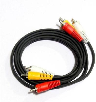 FOX MICRO RCA Audio Video Cable 5 m 3rca to 3rca Stereo Audio Video Composite Cable Red White Yellow 15 Feet 5 METER-(COLOR MAY VERY )