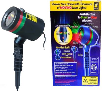 WONDERWORLD ® StarTastic 1827 Holiday Laser Light Show, Static Features Shower Laser Light