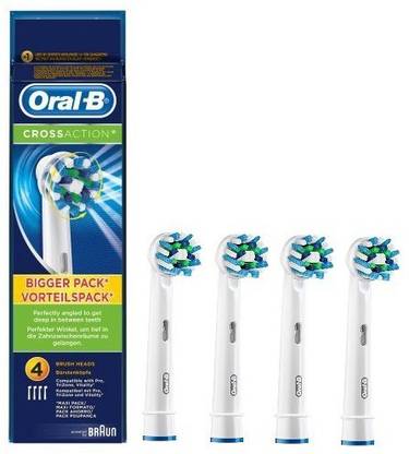 Oral-B CrossAction Replacement Heads - Pack of 4 Electric Toothbrush
