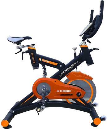 KOBO Exercise Spin Bike with Shocker System and 18 Kg Fly Wheel Spinner Exercise Bike