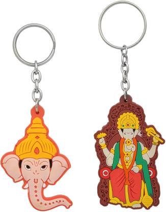 memoir PU colourful Ganesh Ganpati Hindu God keyring keychain Key Chain