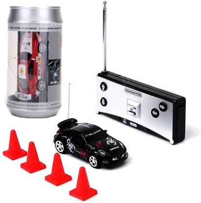 Webby Mini Coke Can Speed RC Radio Remote Controlled Micro Racing Car, Multi Color