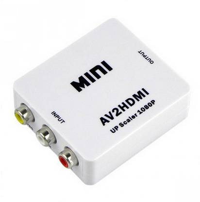 FOX MICRO  TV-out Cable Mini AV to HDMI AV / CVBS 3 RCA Composite Video AV to HDMI Converter Converter 1080P Input to Hdmi Output Vedio Converter Adapter for TV/PC/PS3/Blue-Ray DVD-(COLOR MAY VERY)