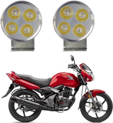 AUTOGARH ROUND 4 LED BULB FOG HEADLIGHT FOR Unicorn Parking Light Motorbike LED for Honda (12 V, 55 W)