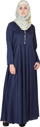 HAYA COLLECTION Polyester Self Design Abaya With Hijab