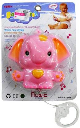 MAHVI TOYS Elephant String Musical Toy Rattle Lullaby Sleep Calm Music For Baby Rattle