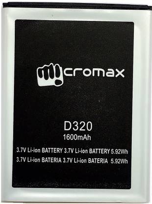 Micromax Mobile Battery For  MICROMAX Micromax D320 Bolt - 1600mAh