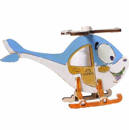 Ugears Helicopter - 3D Coloring Model