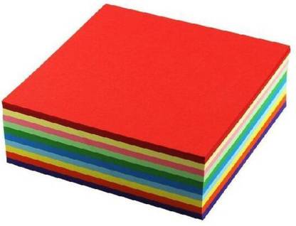 Paraspapermart 15cm x 15cm Origami Paper (Set of 1, Multicolor) Pack of 200 Sheets Unruled 15cm x 15cm 80 Origami Paper