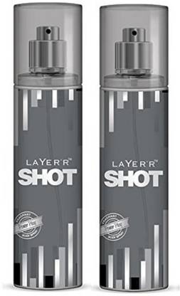 LAYER'R Shot Power Play Perfume Body Spray Pack of 2 Combo (135ML each) Perfume Body Spray  -  For Men