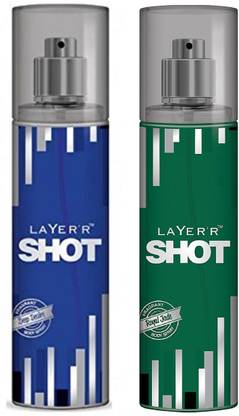 LAYER'R Shot Deep Desire and Royal Jade Perfume Body Spray Pack of 2 Combo (135ML each) Perfume Body Spray  -  For Men