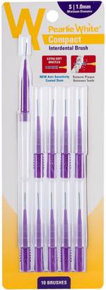 pearlie white Compact Interdental Brush S 1.0mm Pack Of 10s Ultra Soft Toothbrush