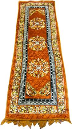 KUBER INDUSTRIES Brown Velvet Runner