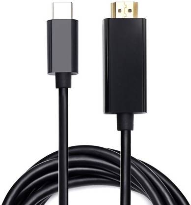 microware HDMI Cable 0.53 m 4K Ultra HD USB-C Type-C (Male) to HDMI (Male) Adapter Cable (1.5m)