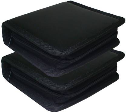 टेकविक PU लेदर पैक ऑफ़ 2 PCS CD DVD कैरी बैग/ केस / फोल्डर / पाउच ऑफ़ 40 CD/ DVD