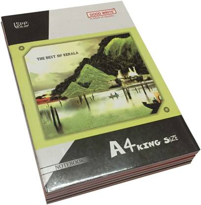 Good Write A4 King Series Single Line Note Book, 184 Pages , Pack of 10 A4 Notebook Ruling 184 Pages