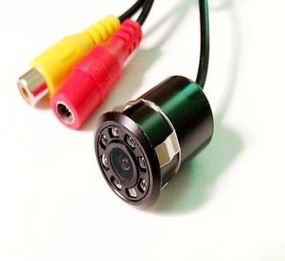 AutoTrends Mini Color CCD Reverse Backup Car Rear View LED Camera With Guide Lines Reverse Assist Camera System