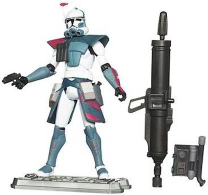 Hasbro Star Wars 2011 Clone Wars Animated Action Figure Cw No. 52 Clone Commander Colt Red Leader Arc Trooper