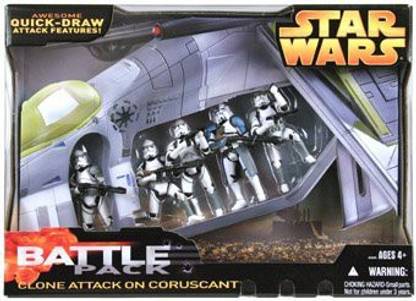 STAR WARS Target Exclusive Clone Attack On Coruscant Battle Pack 5 Clones