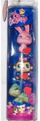 and Green Iguana #499 #500 Brown Monkey Littlest Pet Shop Limited Edition Valentine Tube with Pink Bunny #501 