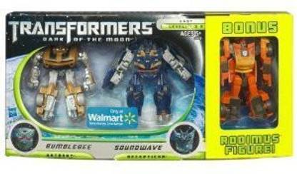Hasbro Transformers 3 Dark Of The Moon Movie Exclusive Cyberverse Legion Class Action Figure 3Pack Bumblebee Vs. Soundwave With Bonus R