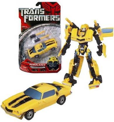 TRANSFORMERS Hasbro Year 2006 Movie Series Deluxe Class 6 Inch Tall Robot Action Figure - Autobot Bumblebee With Double Missile Launching Bla