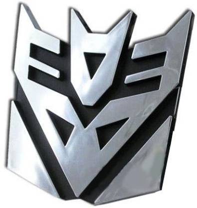 Hk U Transformers Decepticons Logo 3D Car Hood Ornament / Decal