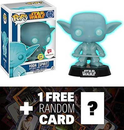 STAR WARS Yoda [Spirit] Glow-In-Dark (Walgreens Exclusive): Funko Pop! X Vinyl Bobble-Head Figure W/ Stand + 1 Free Official Trading Card