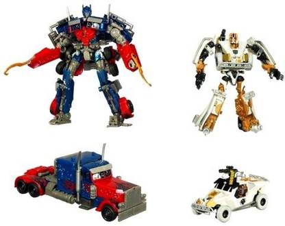 TRANSFORMERS Hasbro Year 2010 Movie Series 3 "Dark Of The Moon" Exclusive 2 Pack Robot Action Figure Set - Voyager Class (7" Tall) Autobot Op