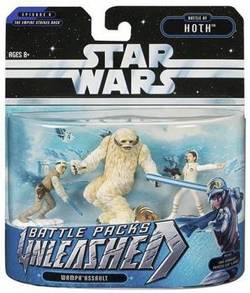 Hasbro Star Wars Unleashed Battle 4 Pack Luke, Wampa, And Leia
