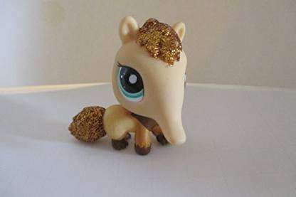 Littlest Pet Shop Anteater #2133 (Tan, Gold Glitter) - (Retired) Collector Toy - Lps Collectible Replacement Single Figure - Loose