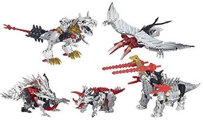 TRANSFORMERS Platinum Edition Dinobots 5 Pack G1 Head Grimlock Slug Slog Set Of 5