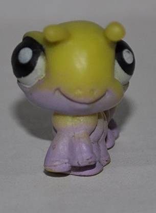 Littlest Pet Shop Mini Caterpillar (Purple & Green) - (Retired) Collector Toy - Lps Collectible Replacement Single Figure - Loose