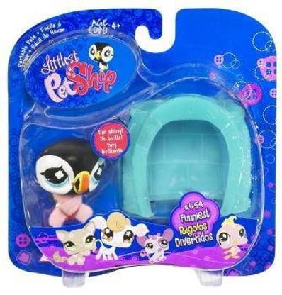 Littlest Pet Shop Portable Pets - Funniest 654 - Puffin With Igloo