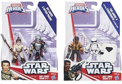 PLAYSKOOL Heroes Galactic Heroes Star Wars Set Of 4: Rey, Captain Phasma, Finn, & Storm Trooper