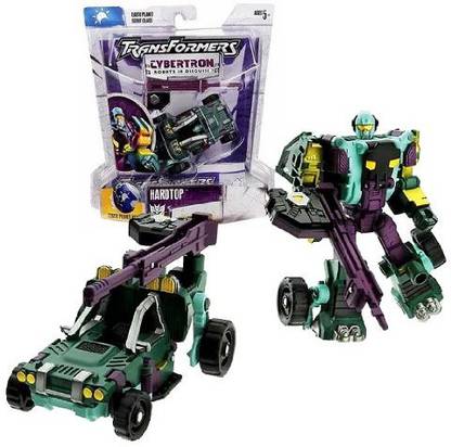 TRANSFORMERS Hasbro Year 2005 Cybertron Series Scout Class 4 Inch Tall Robot Action Figure - Decepticon Hardtop With Sniper Rifle And Earth P