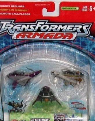 Hasbro Transformers Armada Air Assault Team (Dark Star Saber) With Jetstorm Runway Sonar