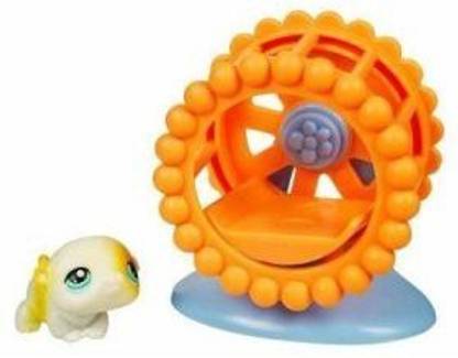 Littlest Pet Shop Pets On The Go Figure Hamster With Wheel