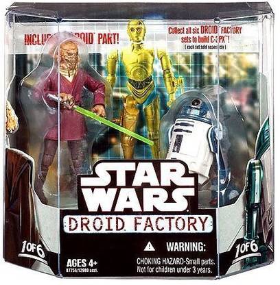 STAR WARS Saga 2008 Build-A-Droid Factory Action Figure 2-Pack Plo Kloon And R4-F5