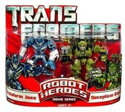 TRANSFORMERS Robot Heroes Protoform Jazz And Decepticon Brawl Action Figure Multipack