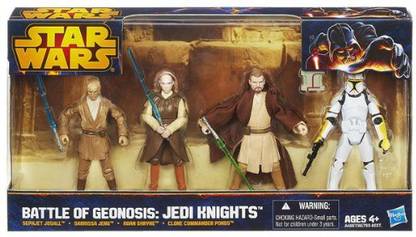 Hasbro Star Wars Battle Of Geonosis: Jedi Knights With Clone Commander Ponds